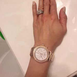 Michele Jetway watch with diamonds